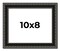 Photo Size Antique Black Picture Frame - UV Acrylic, Foam Board Backing, Hanging Hardware